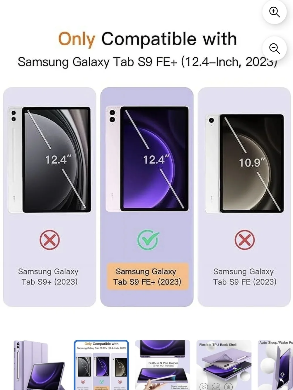 Case Samsung Galaxy Tab S9 FE+ 12.4-inch 2023 model.